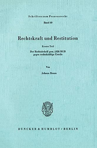 Tapa de Rechtskraft und Restitution