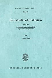 Tapa de Rechtskraft und Restitution