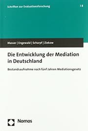 Tapa de Die Entwicklung der Mediation in Deutschland