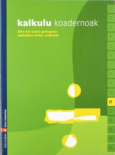 Tapa de Kalkulu koadernoak 11