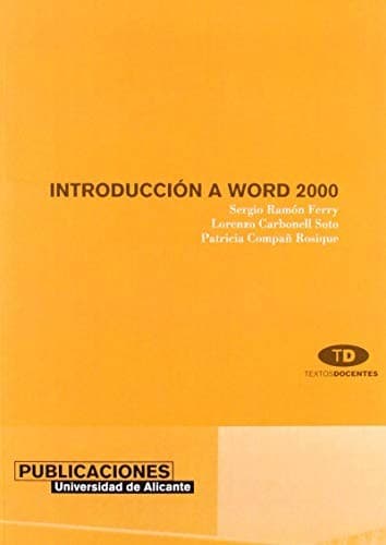 Tapa de Introducción a Word 2000