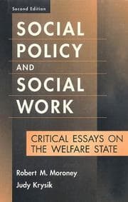 Tapa de Social policy and social work