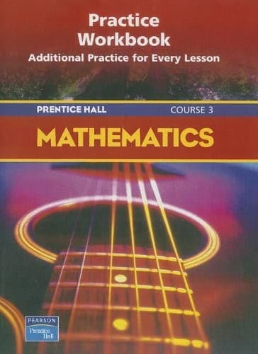 Tapa de Prentice Hall Math Course 3 Practice Workbook 2004c