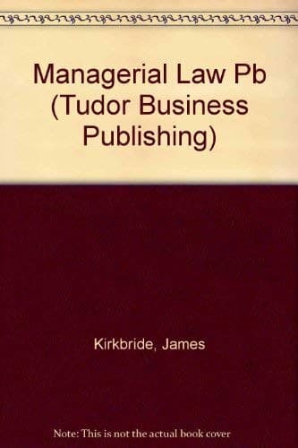 Tapa de Managerial law