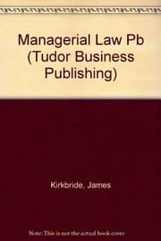 Tapa de Managerial law