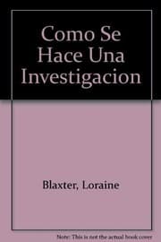 Tapa de Como Se Hace Una Investigacion
