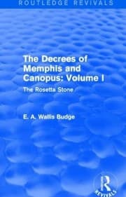 Tapa de Decrees of Memphis and Canopus : Vol. I