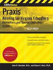 Tapa de CliffsNotes Praxis Reading for Virginia Educators