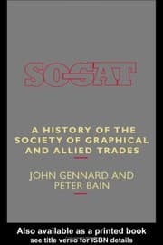 Tapa de History of the Society of Graphical and Allied Trades