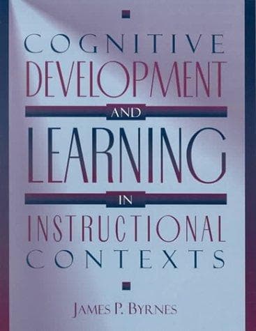 Tapa de Cognitive development and learning in instructional contexts