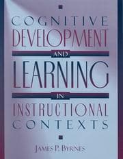Tapa de Cognitive development and learning in instructional contexts
