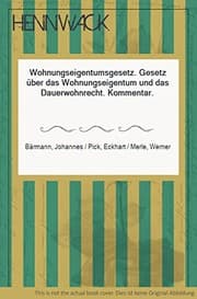 Tapa de Wohnungseigentumsgesetz
