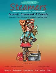 Tapa de Scarlett Steampunk & Friends Use Out There Thinking to Help Sofa Surfing Kids