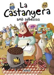 Tapa de La castanyera amb adhesius