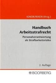 Tapa de Handbuch Arbeitsstrafrecht