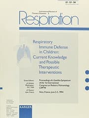 Tapa de Respiratory Immune Defense in Children : Current Knowledge and Possible Therapeutic Interventions : Satellite Symposium of the 1st International ...