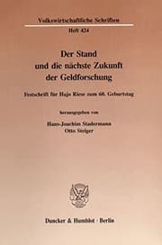 Tapa de Der Stand und die nächste Zukunft der Geldforschung