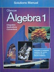 Tapa de Glencoe Algebra 1 Solutions Manual