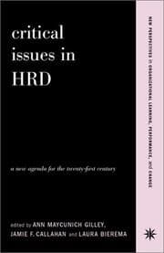 Tapa de Critical issues in HRD