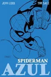 Tapa de Reedición 100% marvel hc spiderman. azul