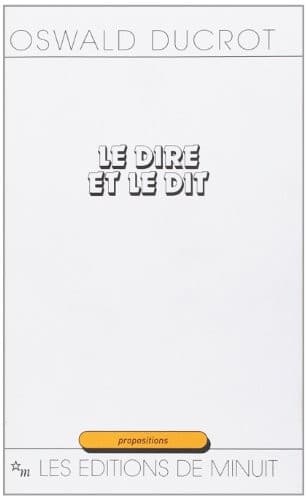 Tapa de Le dire et le dit