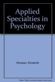 Tapa de Applied specialties in psychology