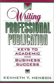 Tapa de Writing for Professional Publication