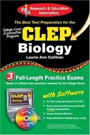 Tapa de CLEP Biology (REA) with CD-ROM - The Best Test Prep for the CLEP Exam