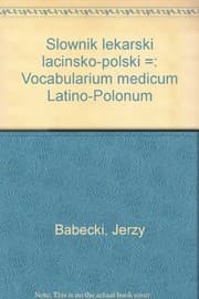 Tapa de Słownik lekarski łacińsko-polski =