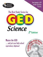 Tapa de GED Science w/CD-ROM (REA) -The Best Test Prep for the GED