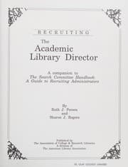 Tapa de Recruiting the academic library director