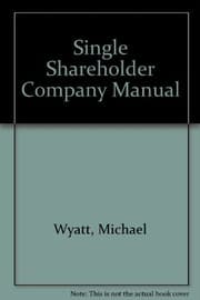Tapa de Single Shareholder Company Manual