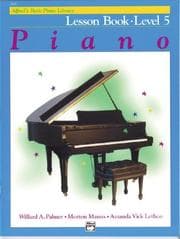 Tapa de Alfred's Basic Piano Library Lesson Book, Bk 5
