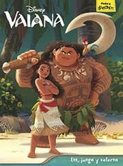 Tapa de Vaiana. Lee, juega y colorea