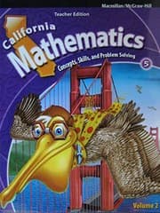 Tapa de California Mathematics 5, Volume 2