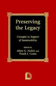 Tapa de Preserving the Legacy: Concepts in Support of Sustainability