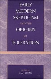 Tapa de Early modern skepticism and the origins of toleration