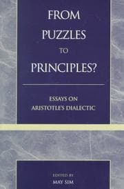 Tapa de From Puzzles to Principles?: Essays on Aristotle's Dialectic