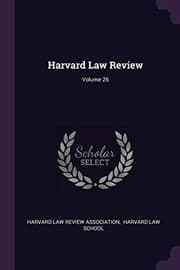 Tapa de Harvard Law Review; Volume 26