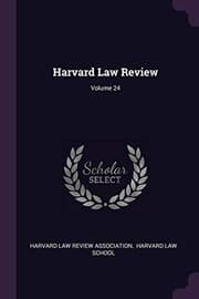 Tapa de Harvard Law Review; Volume 24