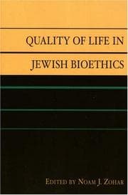 Tapa de Quality of Life in Jewish Bioethics