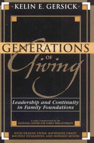Tapa de Generations of Giving
