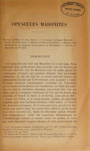 Tapa de Opuscules maronites