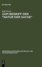 Tapa de Zum Begriff der Natur der Sache