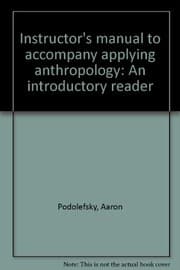 Tapa de Instructor's manual to accompany applying anthropology