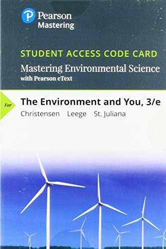 Tapa de MasteringEnvironmentalScience with Pearson EText -- Standalone Access Card -- for the Environment and You