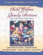 Tapa de Child welfare and family services