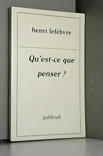 Tapa de Qu'est-ce que penser?