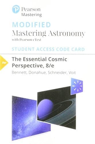 Tapa de Modified MasteringAstronomy with Pearson EText -- Standalone Access Card -- for Essential Cosmic Perspective