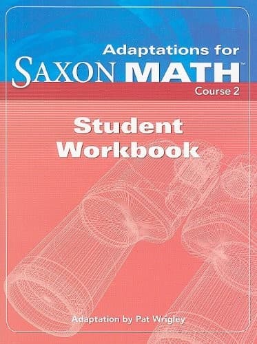 Tapa de Adaptations for Saxon Math, Course 2
